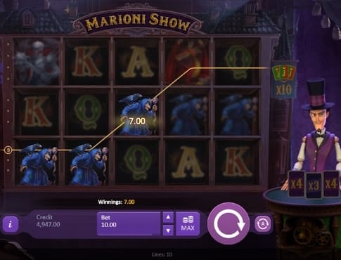 Аппарат Marioni Show - призовая комбинация Призовая комбинация в аппарате Marioni Show